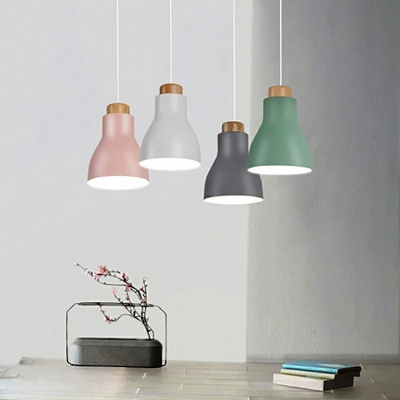 1-Light Suspension Pendant Contemporary Style Geometric Shape Metal Hanging Lights