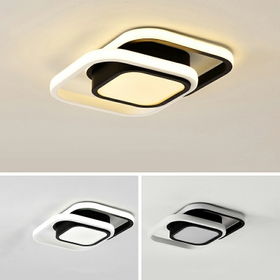 3 Light Contemporary Ceiling Light  Acrylic Geometric Ceiling Fixture for Aisle