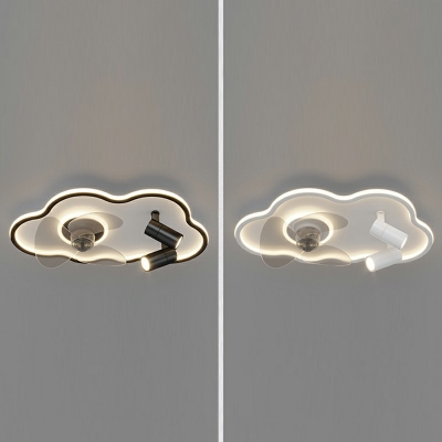 4 Light Kids Ceiling Fan Cloud Shaped Ceiling Fan Light for Bedroom