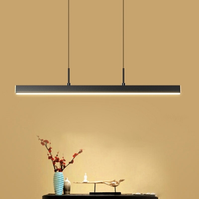 Black Modern Minimalism Island Light LED  Aluminium Island Pendant Lighting for Kitchen