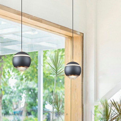 Metal Globe Pendant Lighting Fixtures Minimalism Hanging Ceiling Lights for Bedroom