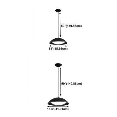 Metallic Down Lighting Pendant LED 59.1