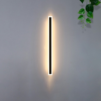 Modern Black Linear Wall Sconce LED with Acrylic Shade Wall Light Fixture