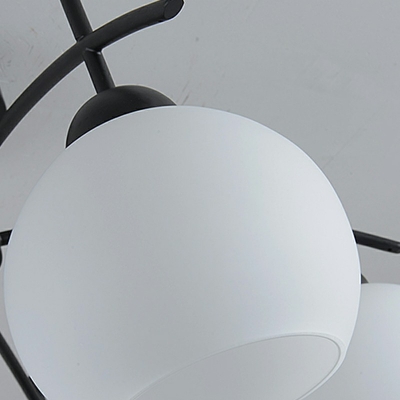 Modern Style Ceiling Light Globe Shade Glass Ceiling Fixture for Living Room