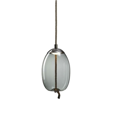 Single Head Creative Hanging Ceiling Lights Geometric Glass Head Fixtures