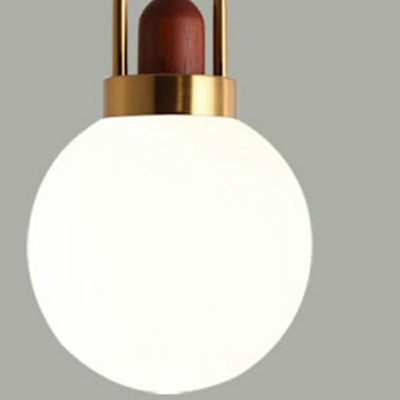 Single Head Simple Milk White Glass Ball Hanging Light Fixtures Hanging Ceiling Lights