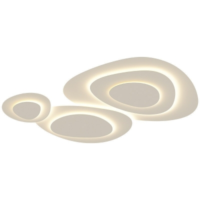 White Contemporary Ceiling Light Metal Ceiling Fixture for Bedroom
