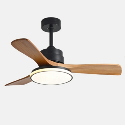 Wooden Flush Fan Lighting 13.8