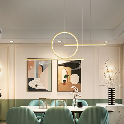 Contemporary Island Lighting Metal Geometric Island Lights for Dining Room
