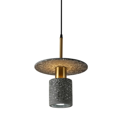 Contemporary Wrought Iron Chandelier Cement Material Pendant Light for Dining Room and Bar