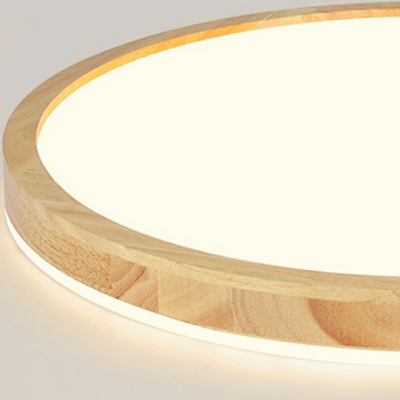 Designer Ring Flush Mount Ceiling Light Fixtures Wood Ceiling Mounted Light