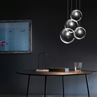 Round Glass Hanging Light Nordic Retro Ceiling Fixtures Hanging Lights