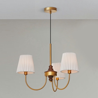 Traditional Hanging Light Fixtures Farbic Vintage Ceiling Chandelier for Living Room