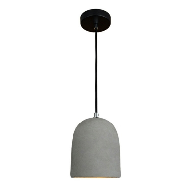 1 Light Conical Down Lighting Pendant Modern Style Stone Pendant Light in Grey