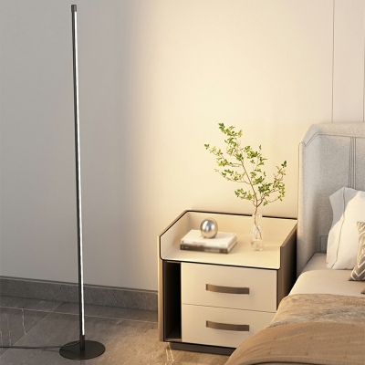 1-Light Floor Lights Ultra-Contemporary Style Linear Shape Metal Stand Up Lamps