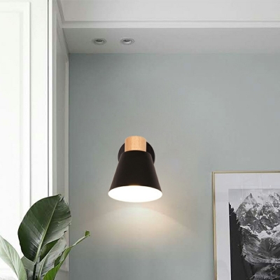 1-Light Sconce Lights Contemporary Style Cone Shape Metal Wall Mount Light