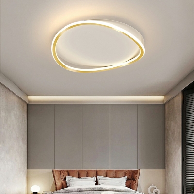 Contemporary Flush Mount Ceiling Light Fixture Oval Ceiling Light Fixtures for Bedroom