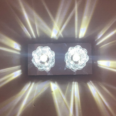 Contemporary Round Flush Mount Ceiling Light K9 Crystal Led Ceiling Lights