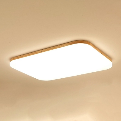 LED Modern Minimalist Ceiling Light Wood Simple Style  Flushmount Light