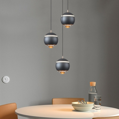 Metal Globe Pendant Lighting Fixtures Minimalism Hanging Ceiling Lights for Bedroom