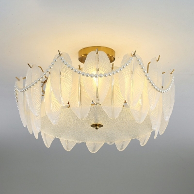 Modern Minimalist Luxury Ceiling Light  Nordic Style Glass Flushmount Light in GOLD