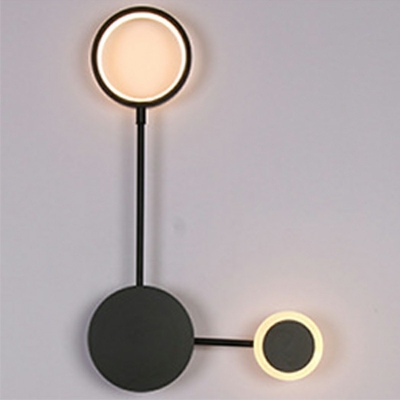 Modern Style Circular Sconce Light Fixture Metal 6-Lights Wall Sconces in Gold
