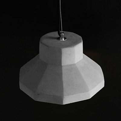 Trumpet Hanging Pendant Light Modern Style Stone 1-Light Pendant Light Fixtures in Grey