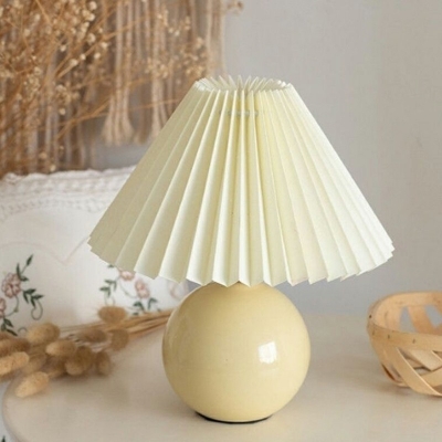 1-Light Table Lamps Contemporary Style Geometric Shape Ceramic Nightstand Lamp