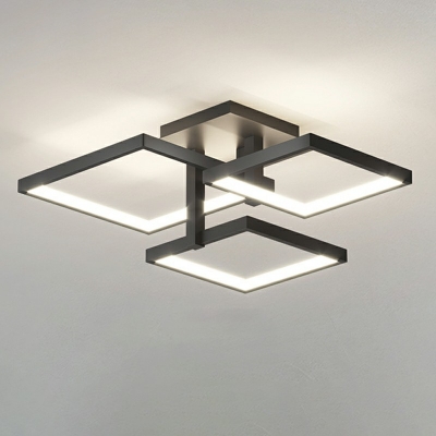 3 Light Contemporary Ceiling Light Geomtric Acrylic Ceiling Fixture