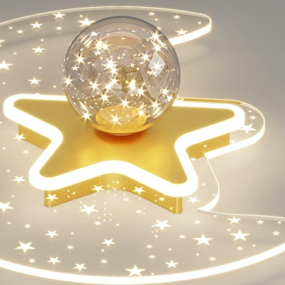 Contemporary Star Flush Mount Light LED Light for Living Room
