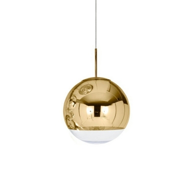 Gold Single Head Electroplated Glass Hanging Light Fixtures Hanging Ceiling Lights