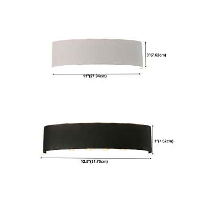 Metal Tubes Wall Mounted Lighting Modern Style 4 Lights Sconce Lights in Black