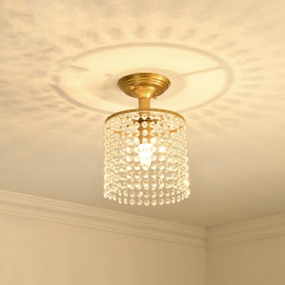 Modern Minimalist Ceiling Light Crystal Nordic Style Flushmount Light for Living Room and Bedroom with Hole 2-3.5'' Dia