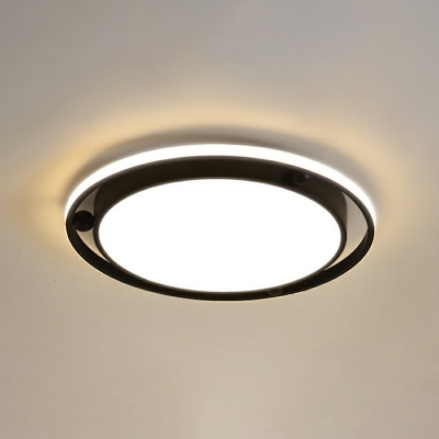 Modern Style Ceiling Light   Acrylic Flushmount Light for Living Room and Bedroom in Black