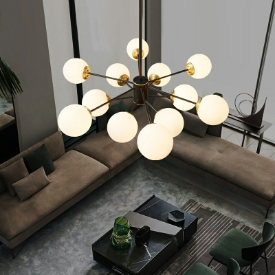 Modern Style Chandelier Lamp Sputnik Glass Chandelier Light for Living Room