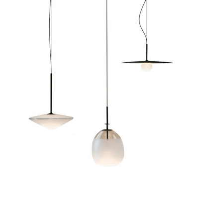 Single Head Postmodern Fixtures Hanging Ceiling Lights Restaurant Glass  Hanging Light