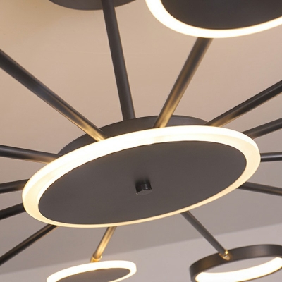 Ring Shape Hanging Chandelier LED Contemporary Pendant Lights for Living Room