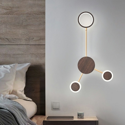 Sconce Light Fixture Contemporary Style Wood Wall Sconce Lighting for Bedroom