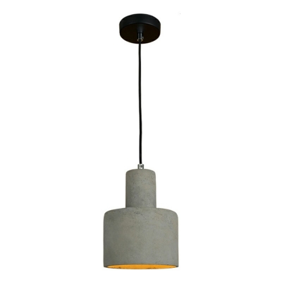 1 Light Conical Down Lighting Pendant Modern Style Stone Pendant Light in Grey