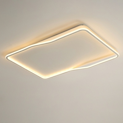 1 Light Contemporary Ceiling Light Rectangle Rubber Ceiling Fixture