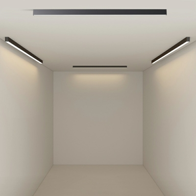 1 Light Flush Light Contemporary Linear Flush Mount for Bedroom