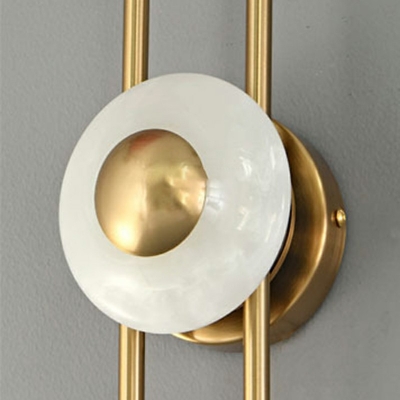 1-Light Sconce Lights Contemporary Style Round Shape Metal Wall Lighting Fixtures