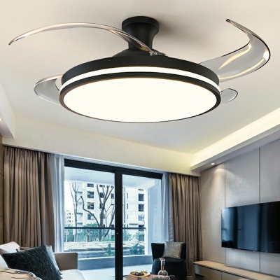 Contemporary Metal Flush Ceiling Lights Bedroom Ceiling Fan Light