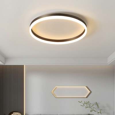 Contemporary Metal Led Ceiling Light Fixture Bedroom Flush Mount Light