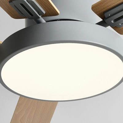 Contemporary Metal Semi Flush Ceiling Lights Bedroom Ceiling Fan Light
