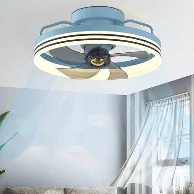Flush Ceiling Light Kid's Room Style Acrylic Flush Mount Ceiling Fan Light for Living Room