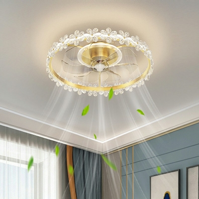 Flush Mount Ceiling Light Kid's Room Style Acrylic Flush Fan Light for Living Room