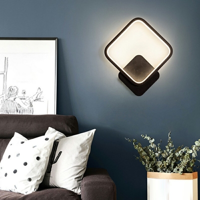 Geometric Shape Wall Mounted Light Fixture Metal and Acrylic led Wall Light Sconce