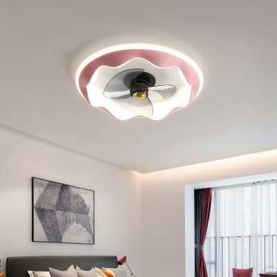 Kids Style Ceiling Fan Round Shaped Plastic Ceiling Fan for Bedroom