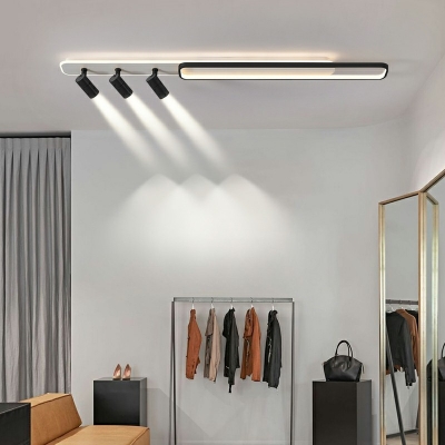 Linear Flush Mount Ceiling Light Metal Ceiling Light for Bedroom